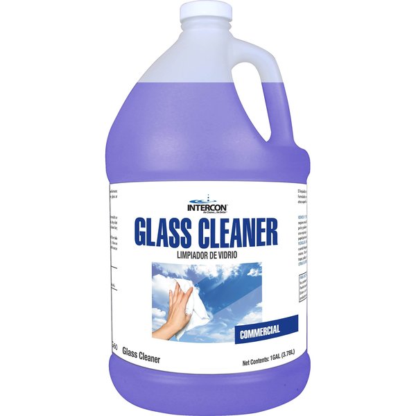 Intercon Chemical Liquid Glass Cleaner, Clear Blue, Pleasant, 4 PK FICCB-GP-04X1-G600